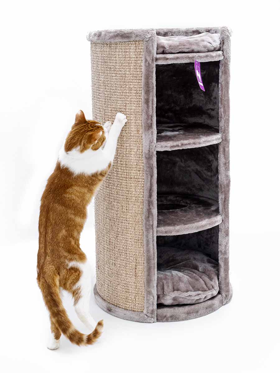 Cat barrel clearance scratcher